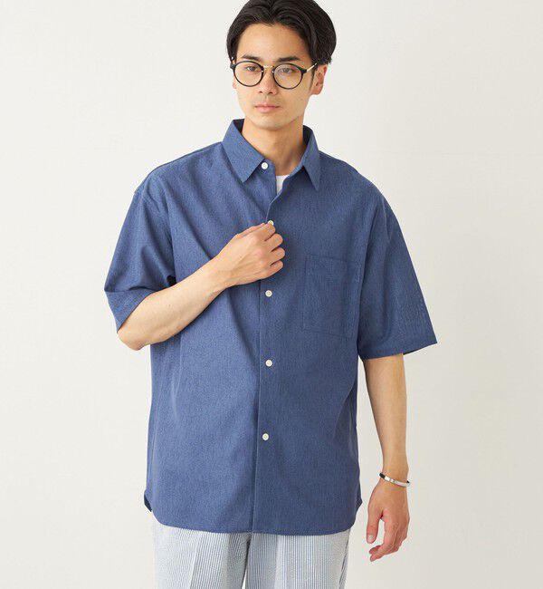 SHIPS Colors 「SHIPS Colors:〈洗濯機可能〉ジャージー ショートスリーブ シアーシャツ◇」|シャツ・ブラウス|