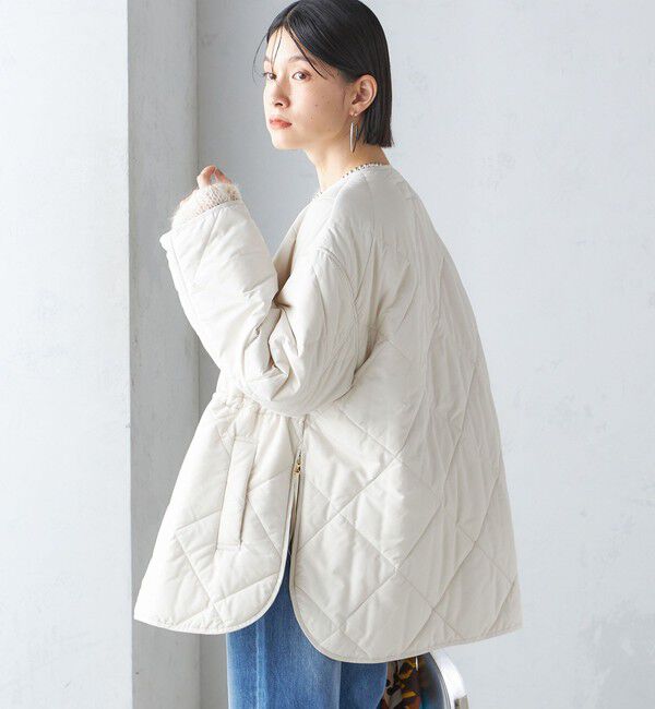 SHIPS for women「〈手洗い可能〉キルティング サイドジップ ブルゾン」|ブルゾン・スタジャン|