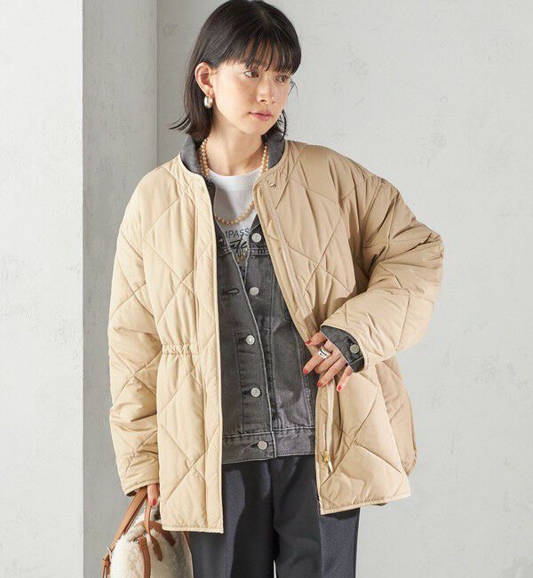 SHIPS for women「〈手洗い可能〉キルティング サイドジップ ブルゾン」|ブルゾン・スタジャン|