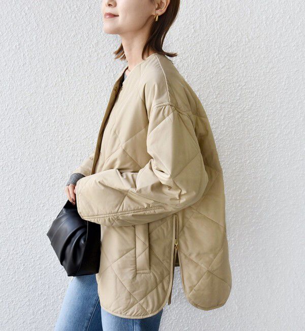SHIPS for women「〈手洗い可能〉キルティング サイドジップ ブルゾン」|ブルゾン・スタジャン|