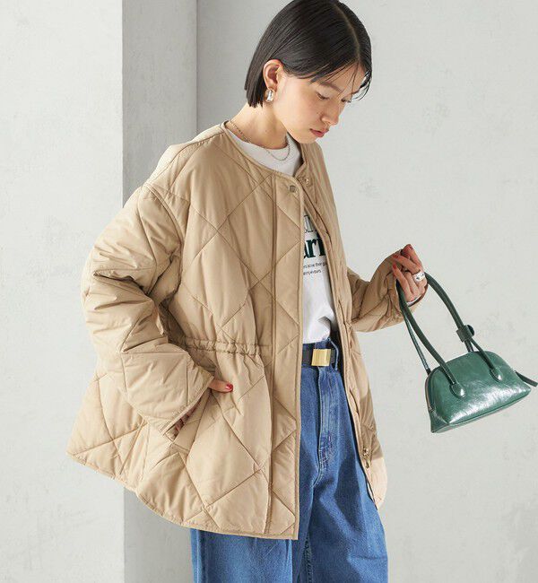 SHIPS for women「〈手洗い可能〉キルティング サイドジップ ブルゾン」|ブルゾン・スタジャン|
