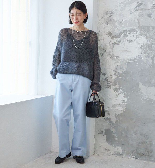 SHIPS for women「【SHIPS別注】Odub:〈洗濯機可能〉ワイド チノ パンツ」|チノ|