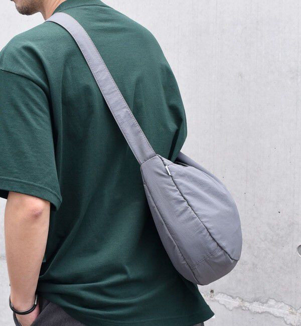 SHIPS any「SHIPS any: リップストップ ナイロン ロゴ 刺繍 クレッセント ショルダーバッグ◇」|ショルダー・メッセンジャー|