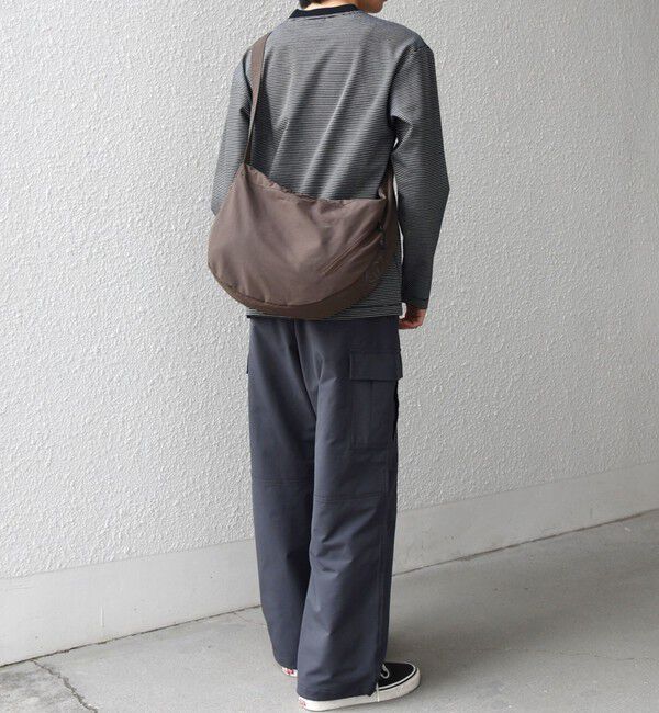 SHIPS any「SHIPS any: リップストップ ナイロン ロゴ 刺繍 クレッセント ショルダーバッグ◇」|ショルダー・メッセンジャー|