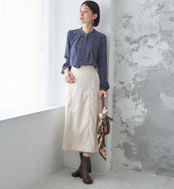 SHIPS for women「〈手洗い可能〉フェイク スエード (ポリエステル) タイト スカート」|タイト|