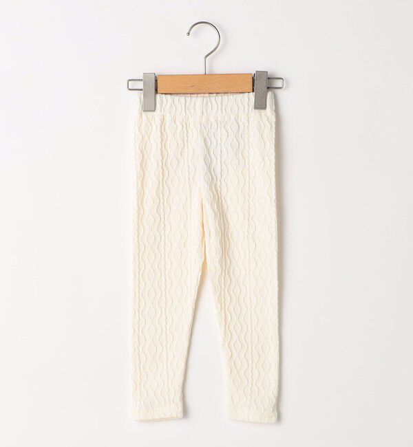 SHIPS KIDS「SHIPS KIDS:80～90cm / ケーブル パターン レギンス」|レギンス・スパッツ|オフホワイト