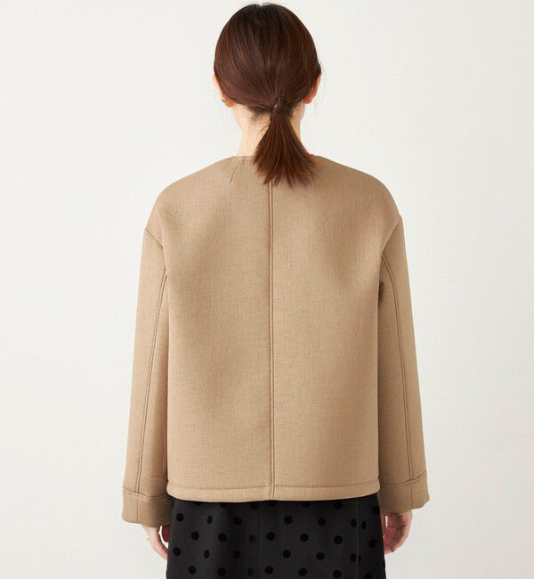 SHIPS Colors 「SHIPS Colors:ボンディング ノーカラー ジップ アウター」|ノーカラーコート|