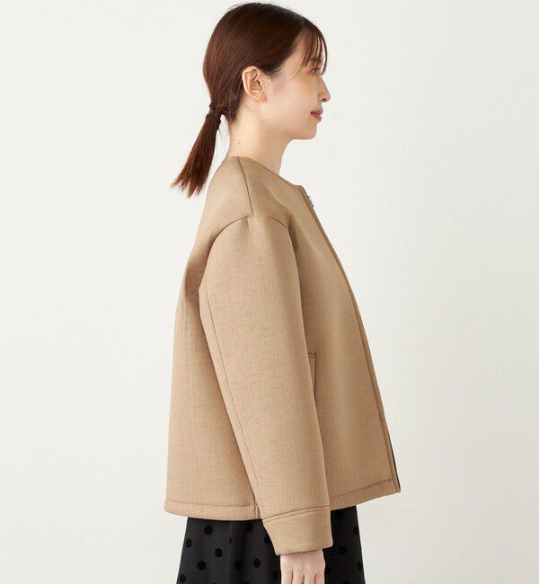 SHIPS Colors 「SHIPS Colors:ボンディング ノーカラー ジップ アウター」|ノーカラーコート|