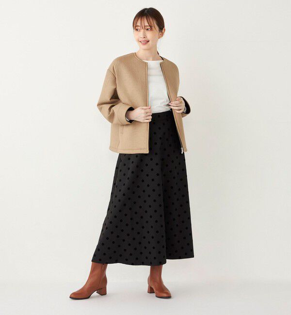 SHIPS Colors 「SHIPS Colors:ボンディング ノーカラー ジップ アウター」|ノーカラーコート|