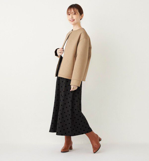 SHIPS Colors 「SHIPS Colors:ボンディング ノーカラー ジップ アウター」|ノーカラーコート|