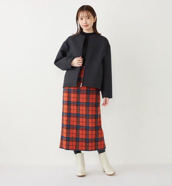 SHIPS Colors 「SHIPS Colors:ボンディング ノーカラー ジップ アウター」|ノーカラーコート|