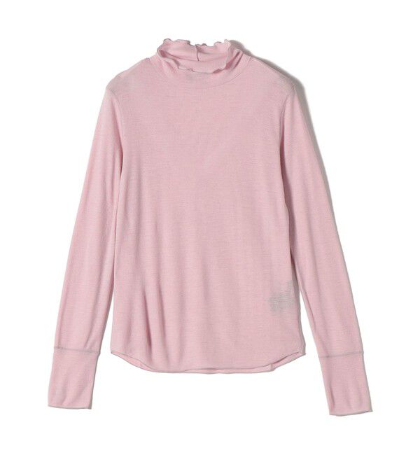 SHIPS for women「SHIPS Primary Navy Label:ウール フライス ジャージー タートルネック」|Tシャツ・カットソー|ライトピンク