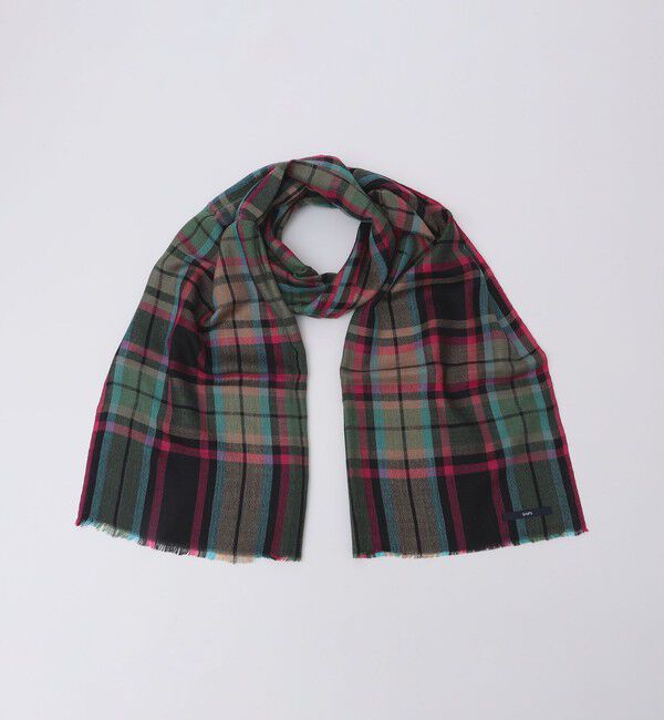 SHIPS「Qadri: INDIA WOOL/SILK STOLE」|ストール|レッド
