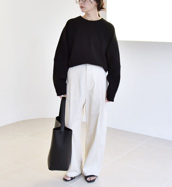 quaranciel「quaranciel:〈洗濯機可能〉ポンチ バックジップ ドルマン プルオーバー」|スウェット・ジャージ|