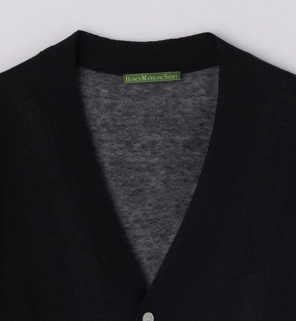 SHIPS「BENCH MARKING SHIRT: シアー ニット Vカーディガン」|カーディガン|