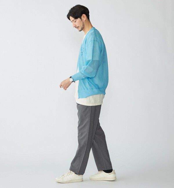 SHIPS「BENCH MARKING SHIRT: シアー ニット Vカーディガン」|カーディガン|