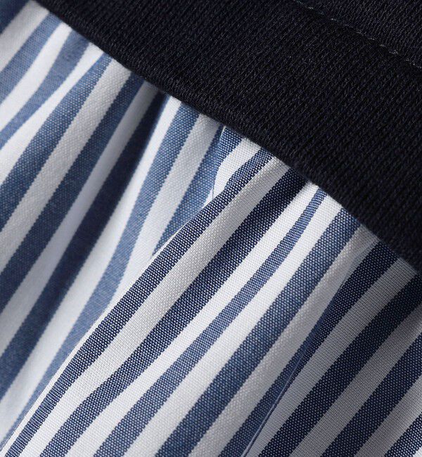 SHIPS for women「【WEB限定】〈手洗い可能〉布帛 コンビ Vネック カーディガン」|カーディガン|