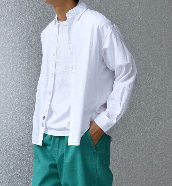 SHIPS any「SHIPS any: BEZ TEXTILE マルチカラー ストライプ / ソリッド ボタンダウン シャツ◇」|シャツ・ブラウス|