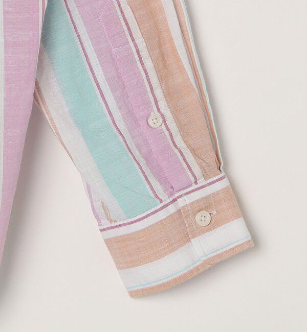 SHIPS any「SHIPS any: BEZ TEXTILE マルチカラー ストライプ / ソリッド ボタンダウン シャツ◇」|シャツ・ブラウス|