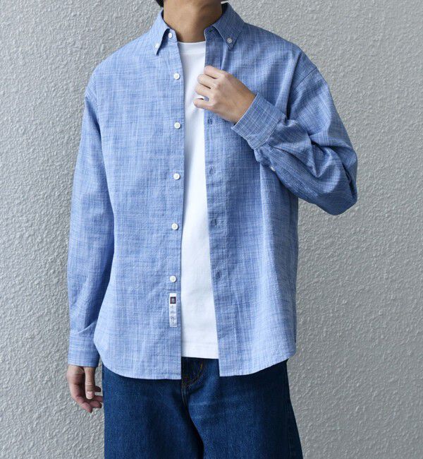 SHIPS any「SHIPS any: BEZ TEXTILE マルチカラー ストライプ / ソリッド ボタンダウン シャツ◇」|シャツ・ブラウス|