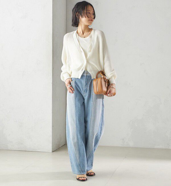 SHIPS for women「〈手洗い可能〉ペーパー ポリエステル Vネック カーディガン」|カーディガン|