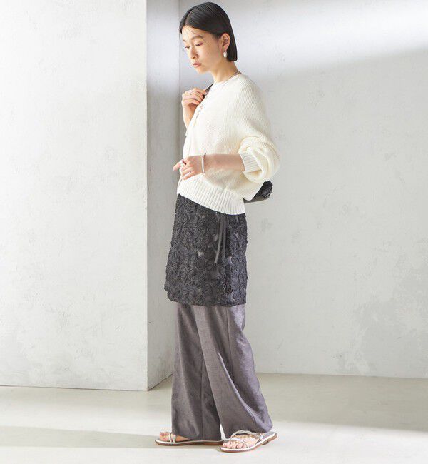 SHIPS for women「〈手洗い可能〉ペーパー ポリエステル Vネック カーディガン」|カーディガン|