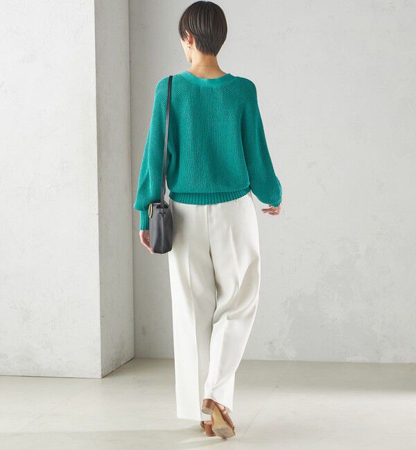 SHIPS for women「〈手洗い可能〉ペーパー ポリエステル Vネック カーディガン」|カーディガン|