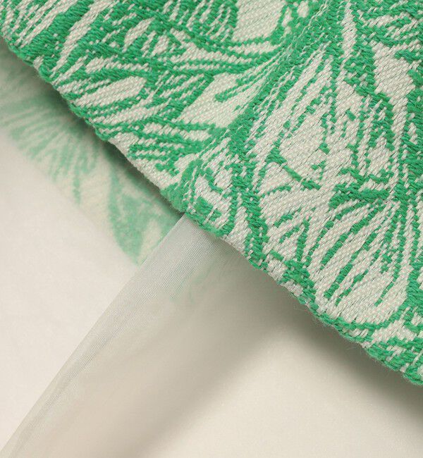 quaranciel「quaranciel: フラワー ジャカード レイヤード オーガンジー タイト スカート」|スカート|