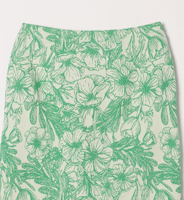 quaranciel「quaranciel: フラワー ジャカード レイヤード オーガンジー タイト スカート」|スカート|