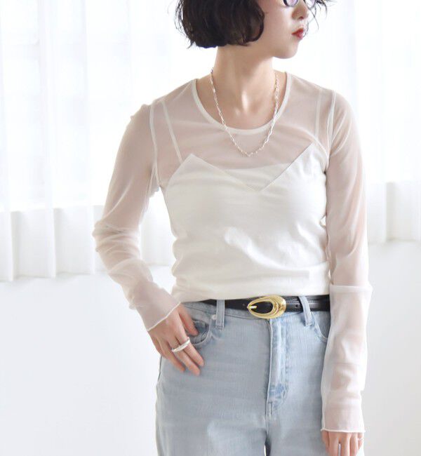 quaranciel「quaranciel:〈手洗い可能〉ベアデザイン チュール カットソー」|Tシャツ・カットソー|