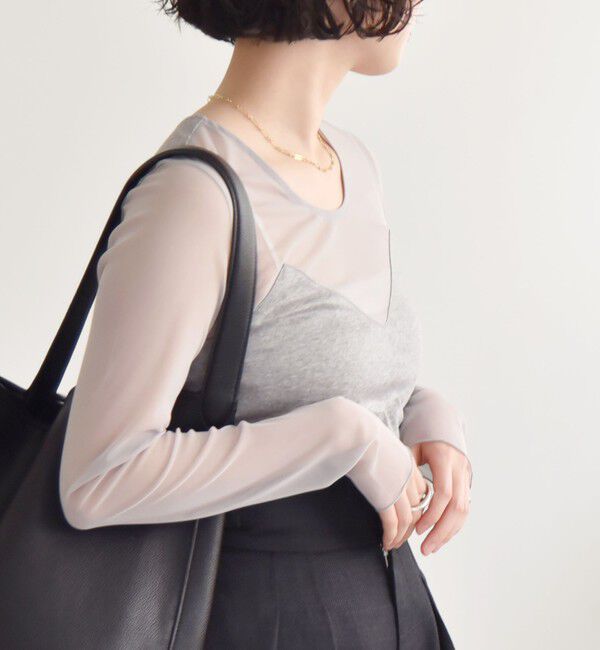 quaranciel「quaranciel:〈手洗い可能〉ベアデザイン チュール カットソー」|Tシャツ・カットソー|