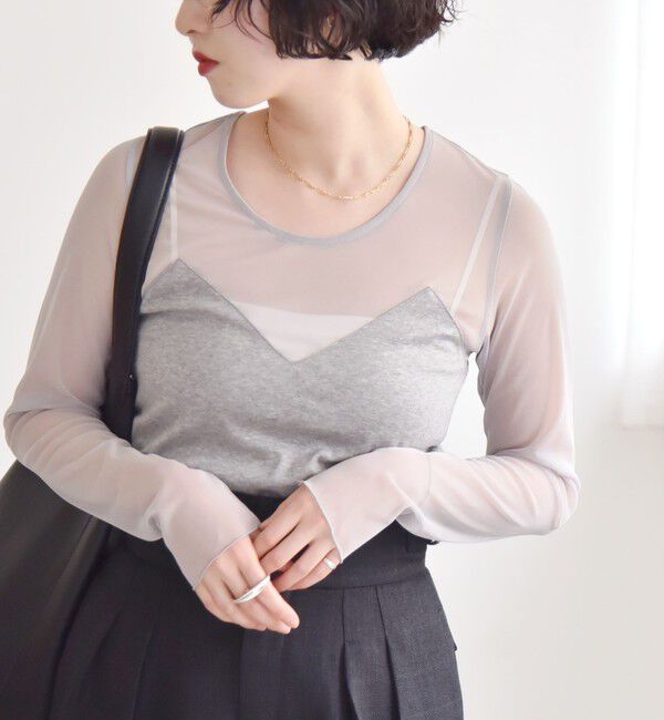 quaranciel「quaranciel:〈手洗い可能〉ベアデザイン チュール カットソー」|Tシャツ・カットソー|