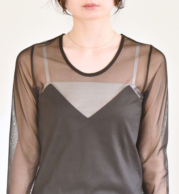 quaranciel「quaranciel:〈手洗い可能〉ベアデザイン チュール カットソー」|Tシャツ・カットソー|