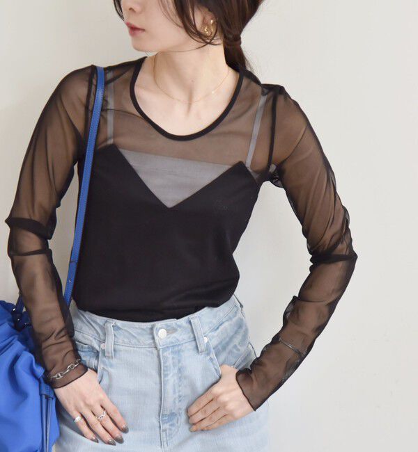 quaranciel「quaranciel:〈手洗い可能〉ベアデザイン チュール カットソー」|Tシャツ・カットソー|