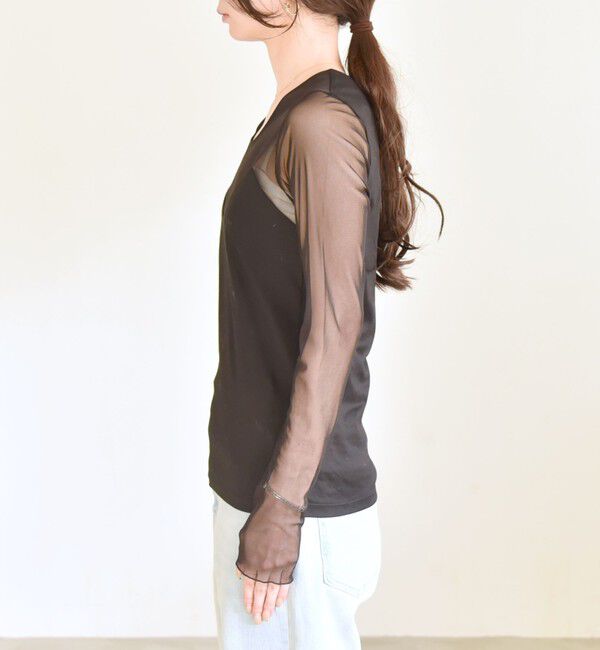 quaranciel「quaranciel:〈手洗い可能〉ベアデザイン チュール カットソー」|Tシャツ・カットソー|