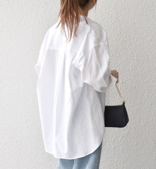 SHIPS any「SHIPS any:〈洗濯機可能〉リネン ミックス ワーク ポケット シャツ」|シャツ・ブラウス|