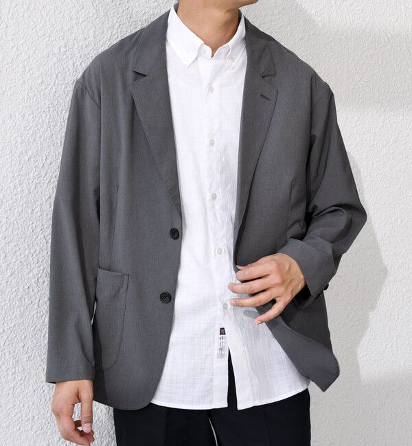 SHIPS any「SHIPS any:〈吸水速乾〉Rapidry リラックス ジャケット(セットアップ対応)◇」|テーラードジャケット|グレー