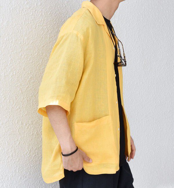 SHIPS any「SHIPS any: ピュアリネン キャンプポケット ハーフスリーブ オープン シャツ◇」|シャツ・ブラウス|