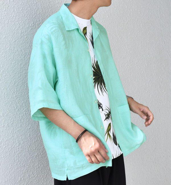 SHIPS any「SHIPS any: ピュアリネン キャンプポケット ハーフスリーブ オープン シャツ◇」|シャツ・ブラウス|