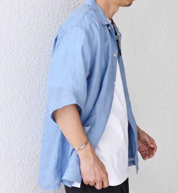 SHIPS any「SHIPS any: ピュアリネン キャンプポケット ハーフスリーブ オープン シャツ◇」|シャツ・ブラウス|