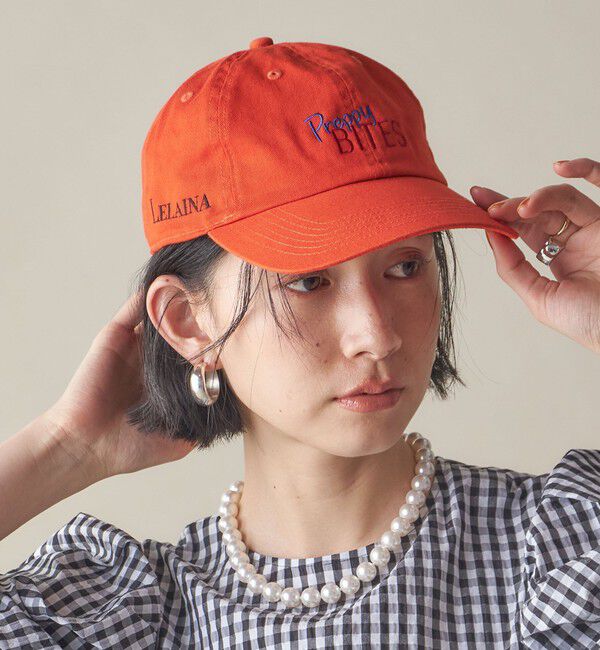 SHIPS for women「SHIPS NINE CASE:エンブロイダリー キャップ」|キャップ・キャスケット|オレンジ