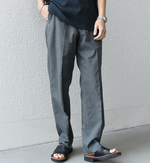 SHIPS any「SHIPS any:〈接触冷感/遮熱等〉ハイブリッド リネン イージーパンツ (セットアップ対応)25SS◇」|チノ|チャコールグレー