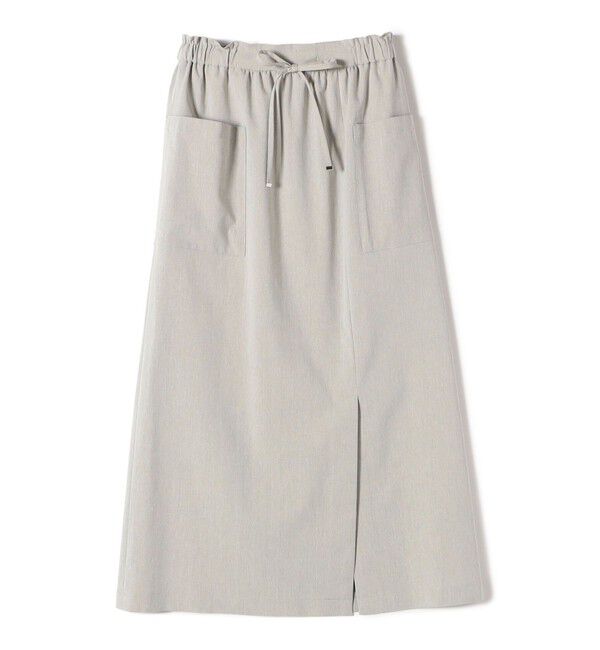 SHIPS for women「〈手洗い可能〉麻混 ストレッチ ドロスト Aライン スカート」|台形|