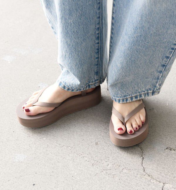 SHIPS any「TEVA: FLATFORM SANDAL SLIM」|サンダル|ベージュ