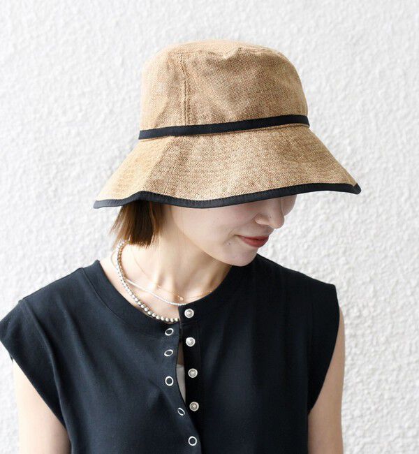 SHIPS any「SHIPS any: ループ付き パイピング ハット」|ハット|キャメル