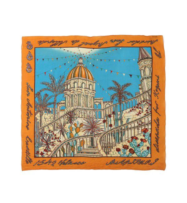 SHIPS for women「Manipuri:25SS コットン シルク ストール」|ストール|オレンジ