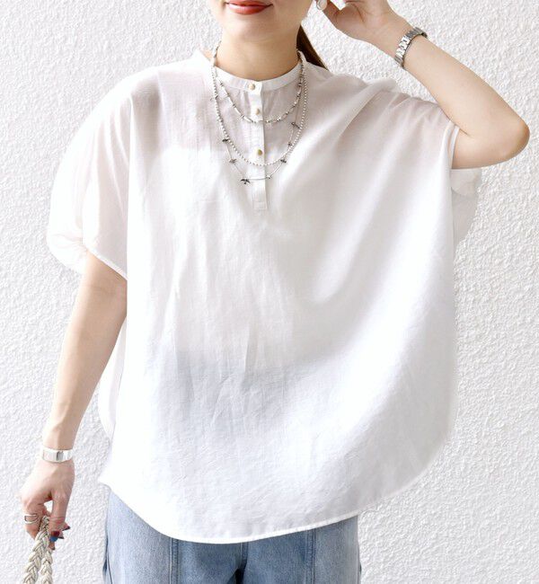 SHIPS for women「〈手洗い可能〉袖 ギャザー ドルマン ブラウス」|シャツ・ブラウス|