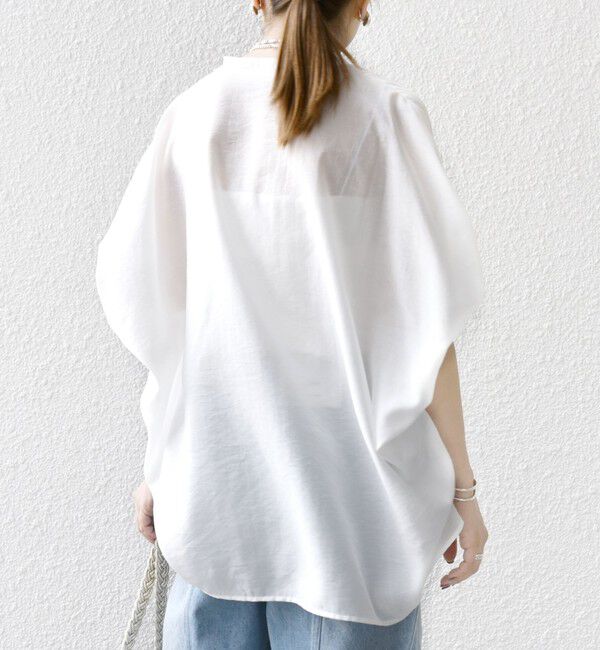 SHIPS for women「〈手洗い可能〉袖 ギャザー ドルマン ブラウス」|シャツ・ブラウス|