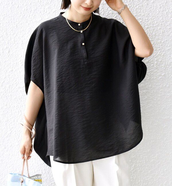 SHIPS for women「〈手洗い可能〉袖 ギャザー ドルマン ブラウス」|シャツ・ブラウス|