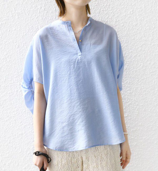 SHIPS for women「〈手洗い可能〉袖 ギャザー ドルマン ブラウス」|シャツ・ブラウス|